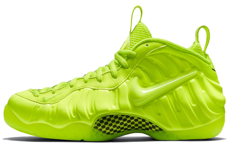 Nike Foamposite Pro \"volt\" Zhongbang Retro Basketball Shoes Men's Fluorescent Green Foam 2021 Replica