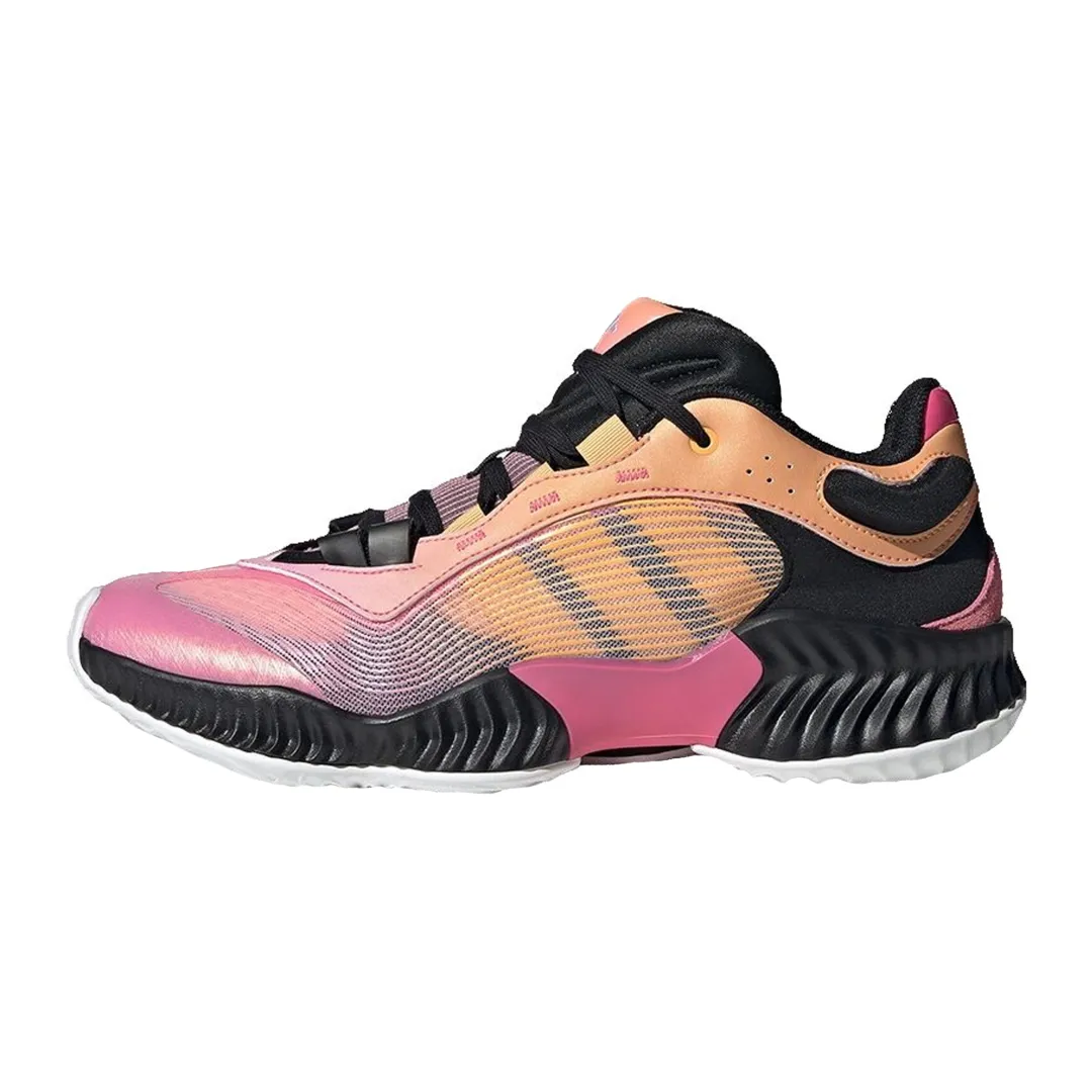 Adidas PRO VENTILATE Low Comfortable And Lightweight Low top Basketball Shoes Unisex Pink Orange Black