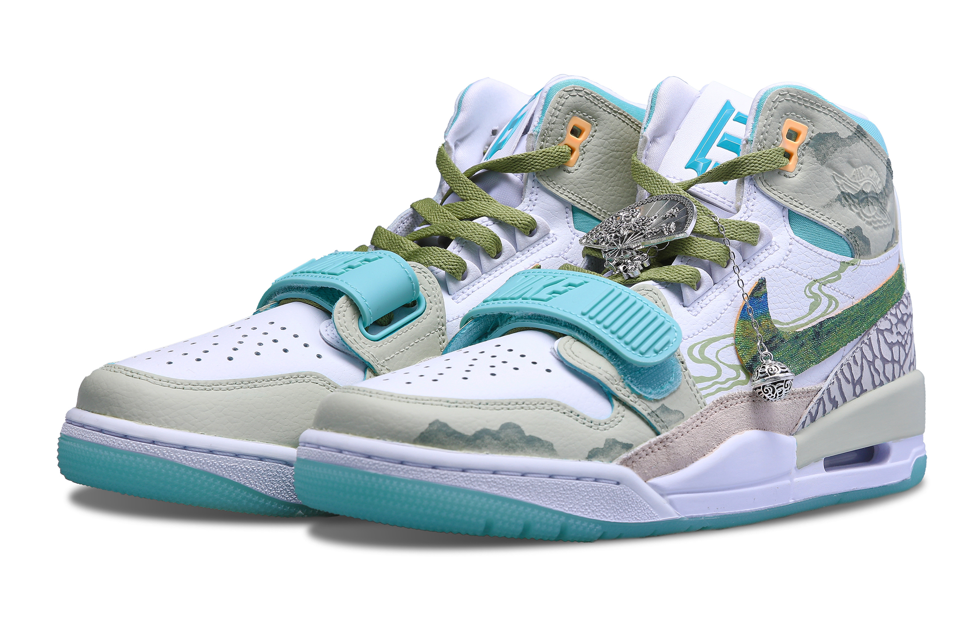 Jordan Legacy 312 Leather Breathable Moisture Wicking Breathable Moisture Wicking High top Vintage Basketball Shoes