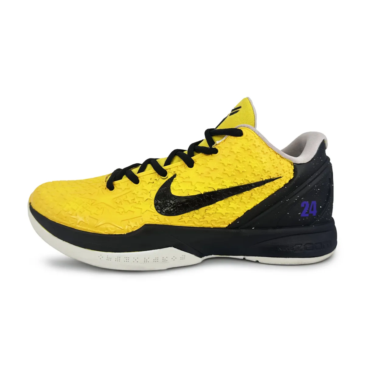 Nike Zoom Kobe 6 Cushioning Slip Resistant Abrasion Resistant Low top Basketball Shoes Men's Black Gold
