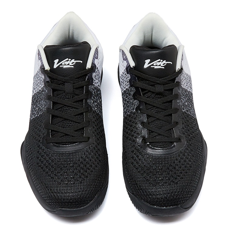 VOIT Basketball Shoes Men’s Low Top Black/Ice White