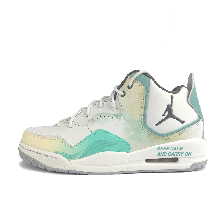 Jordan Courtside 23 Cushioning Slip Resistant Mid top Vintage Basketball Shoes Men’s Green White