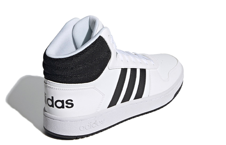 Мужские кроссовки adidas neo Hoops 2.0 (белый / черный) — Белый / чёрный — фото 4