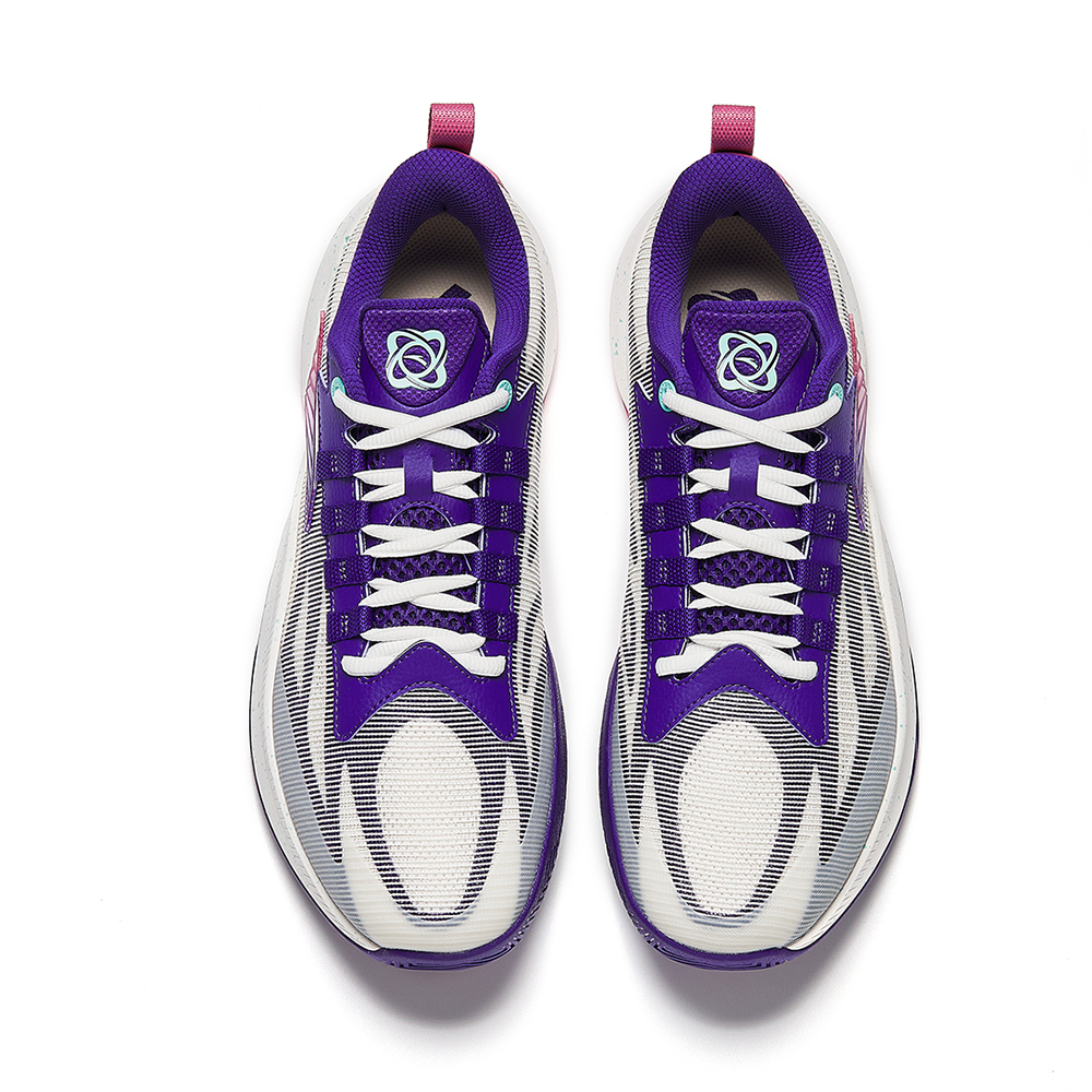 Anta Zap 1 TD Cushioning, Wear Resistant Low top Basketball Shoes Men’s White Purple Pink