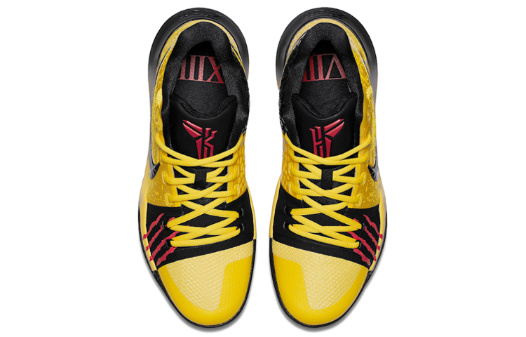 Мужские кроссовки Nike Kyrie 3 Mamba Mentality Bruce Lee OG (желто-черно-красные) — Жёлтый / чёрный / красный — фото 4