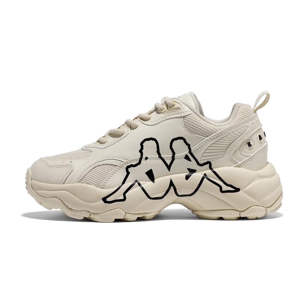 Kappa Back to Back Slip Resistant Abrasion Resistant Low top Chunky Sneakers Women's Beige