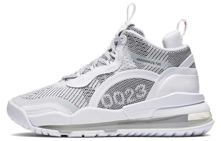 Jordan Aerospace 720 JCRD mesh, comfortable, simple and versatile, shock-absorbing and anti-slip, high-top, retro basketball shoes, men's gray and white