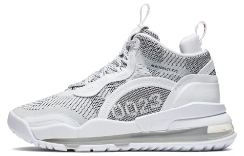 Jordan Aerospace 720 JCRD mesh, comfortable, simple and versatile, shock-absorbing and anti-slip, high-top, retro basketball shoes, men's gray and white