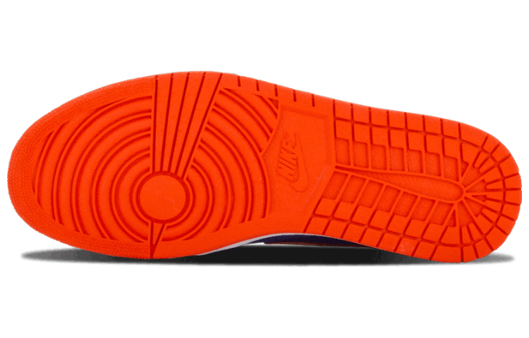 Мужские кроссовки Jordan Air Jordan 1 Retro Knicks (сине-оранжевые) — Синий / оранжевый — фото 5