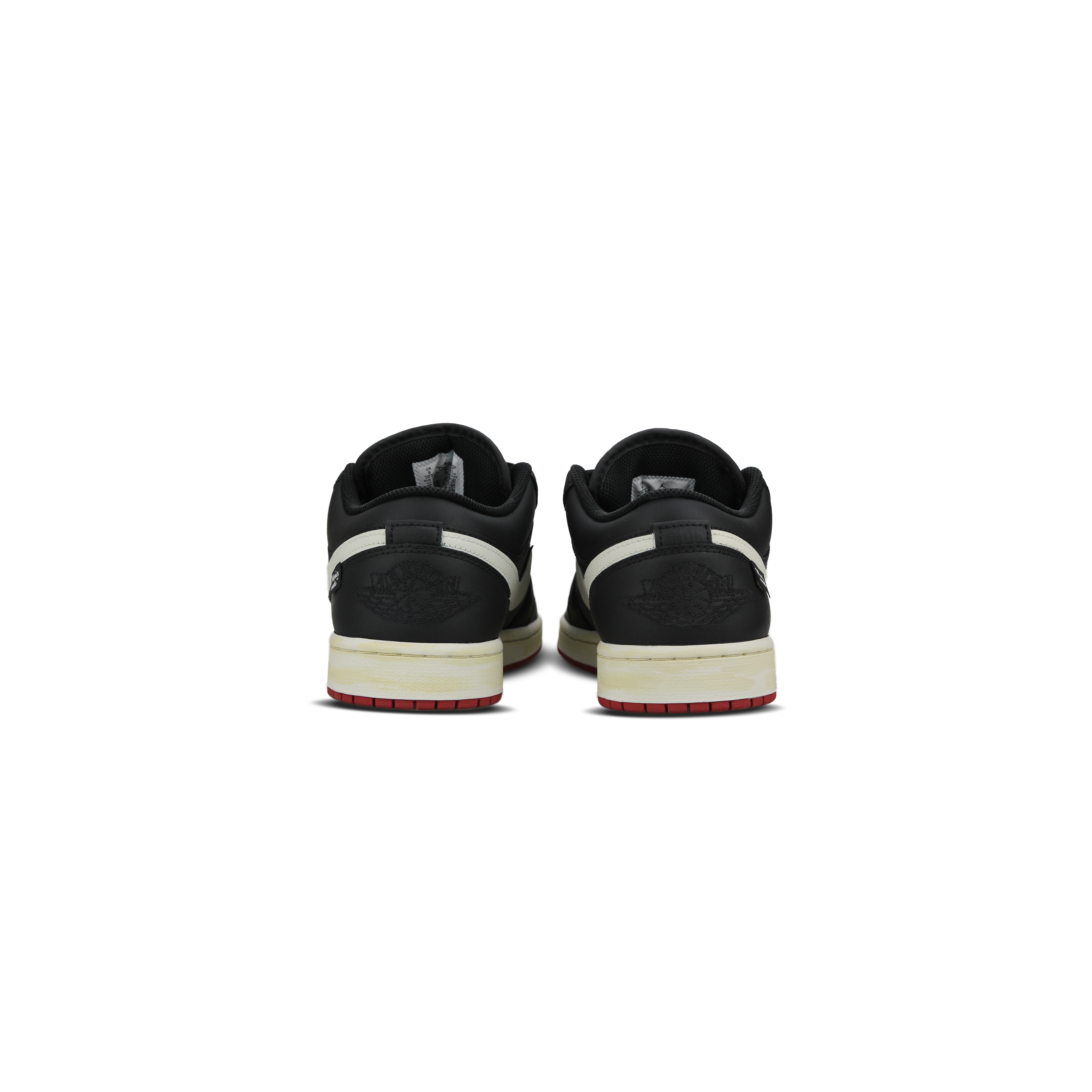 Jordan Air Jordan 1 Abrasion Resistant Low top Vintage Basketball Shoes Men’s Black White Red