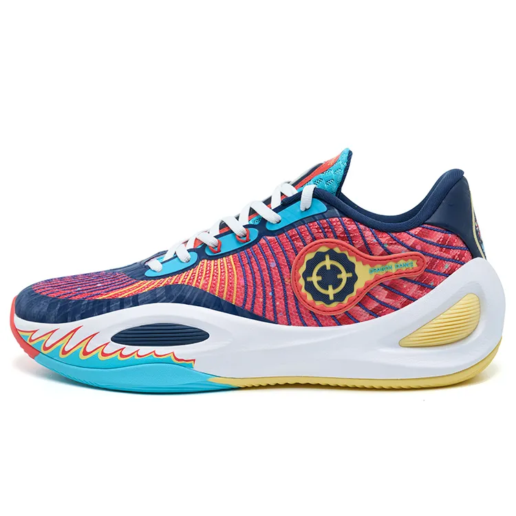 RIGORER Reaves 1 Cushioning Slip Resistant Abrasion Resistant Low top Basketball Shoes Men's Blue Red