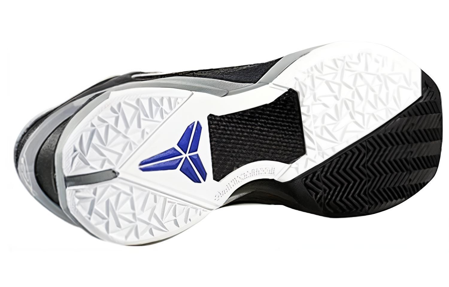 Мужские кроссовки Nike Zoom Kobe 7 Black White Wolf Grey (серые) — фото 5