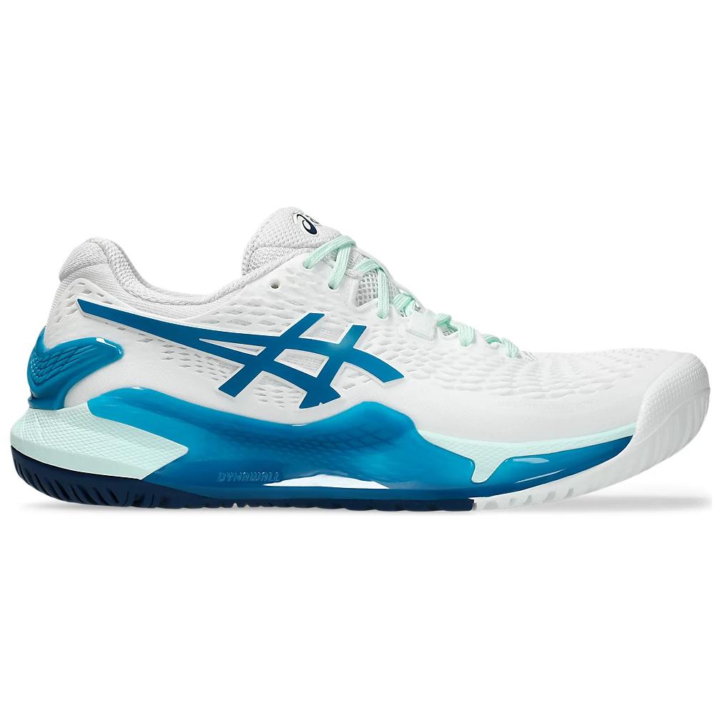 ASICS Gel Resolution 9 White Teal Blue Women’s