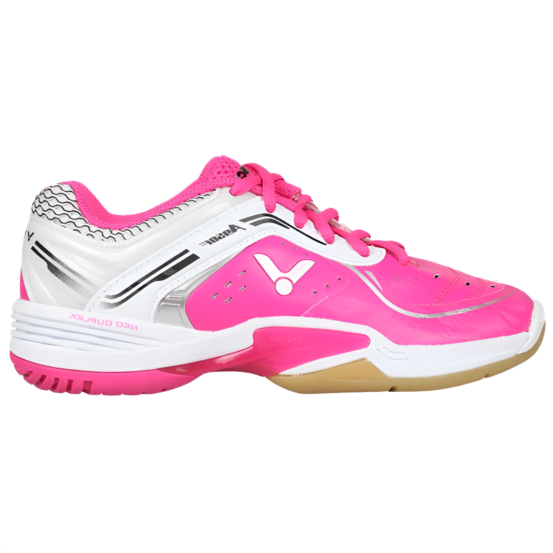 VICTOR Cushioning Breathable Low top Badminton Shoes Unisex Pink White