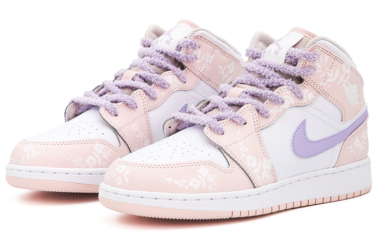 Jordan Air Jordan 1 High top Vintage Basketball Shoes GS Pink White