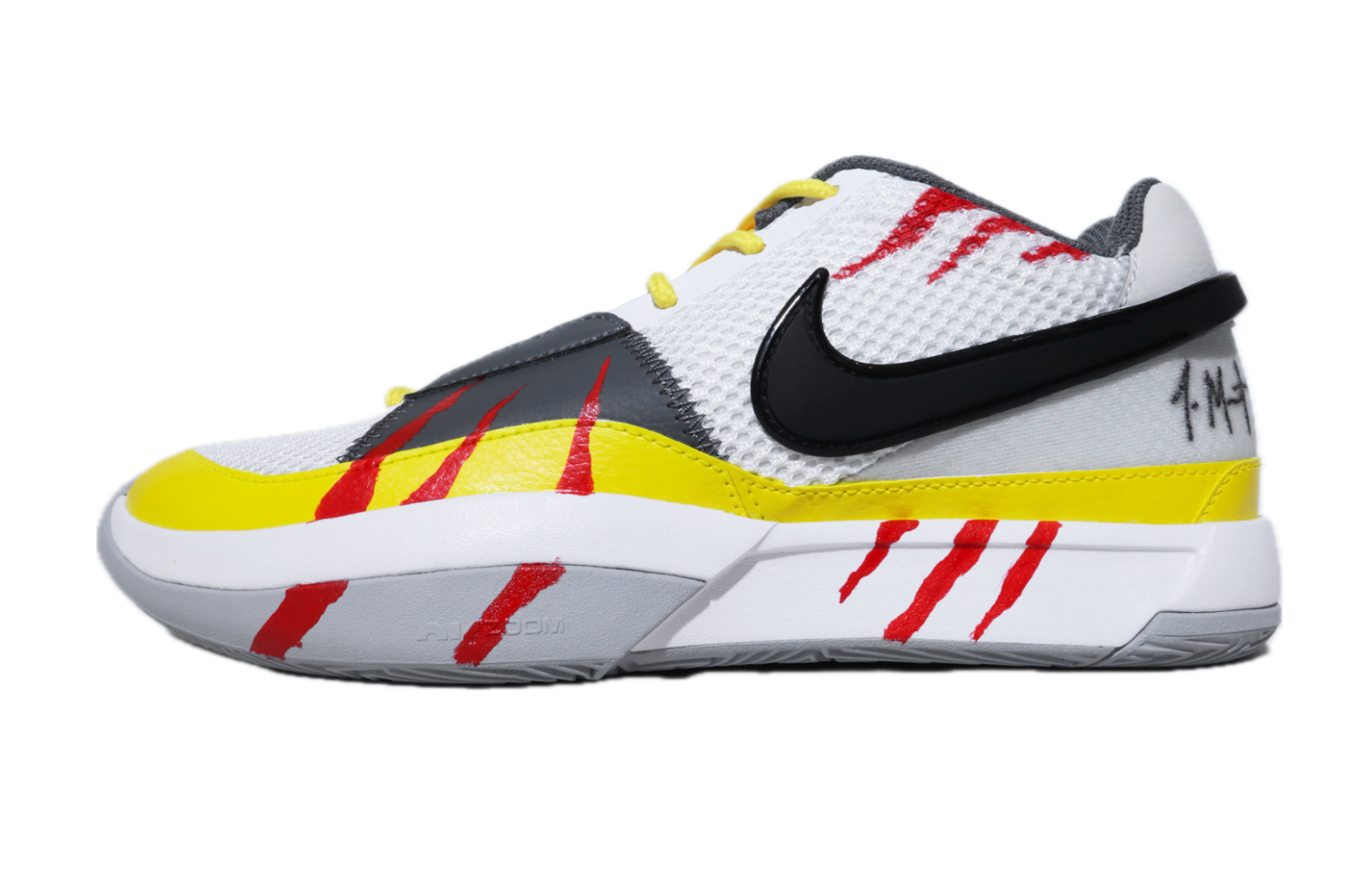 Nike Basketball Shoes Unisex Low Top Yellow, White, Red, Black
