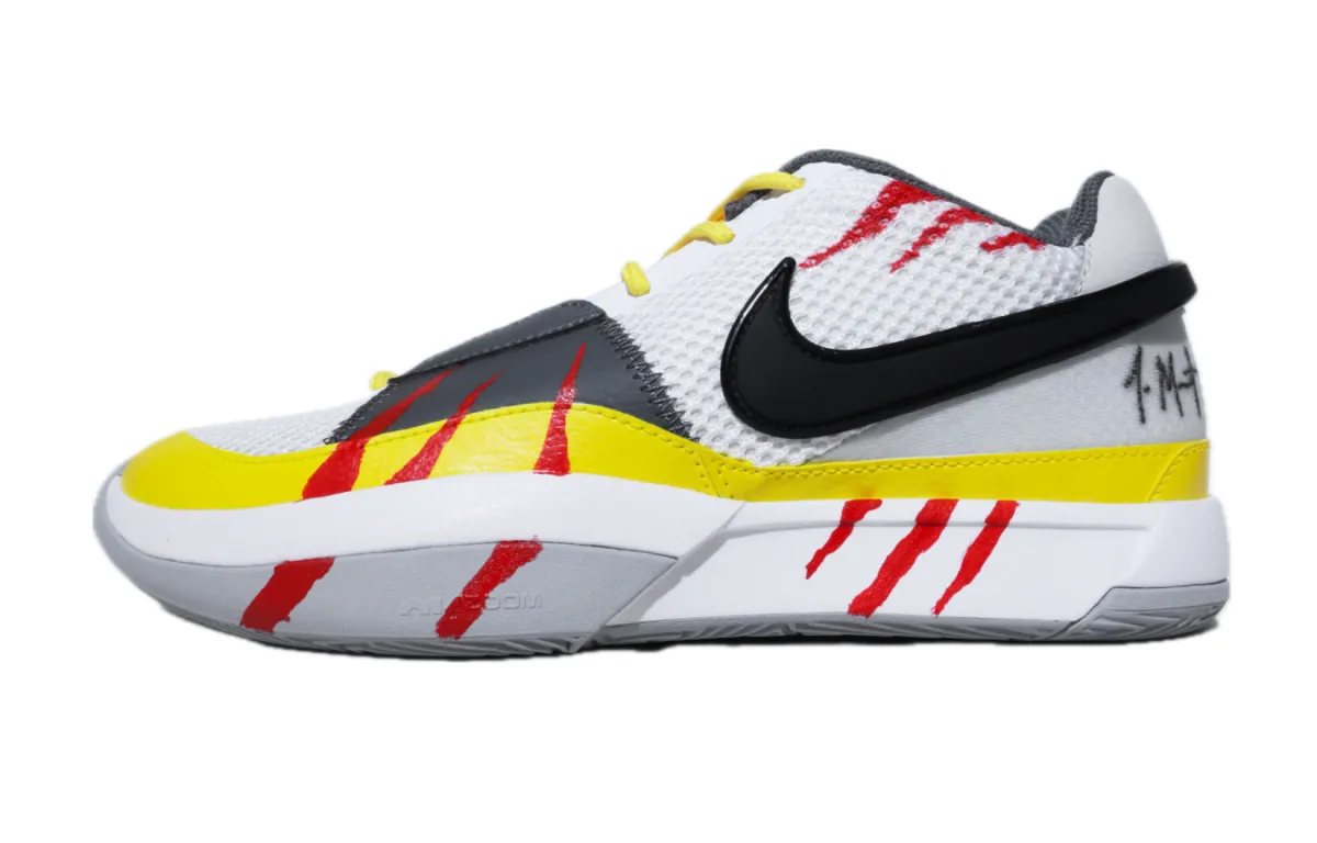 Nike Basketball Shoes Unisex Low Top Yellow, White, Red, Black