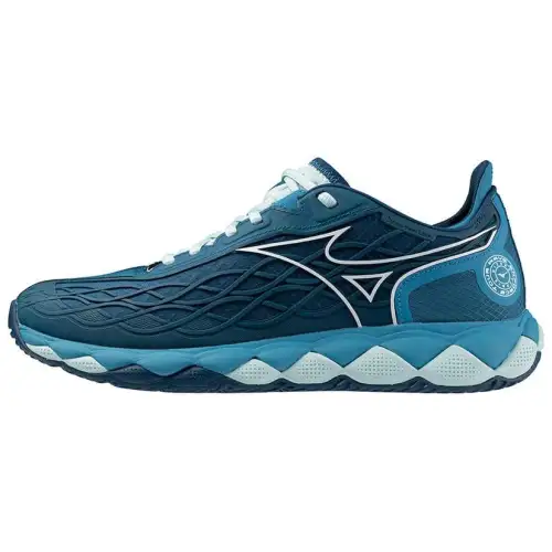 Mizuno Wave Enforce Slip Resistant, Abrasion Resistant, Breathable Low top Tennis Shoes Men's Blue