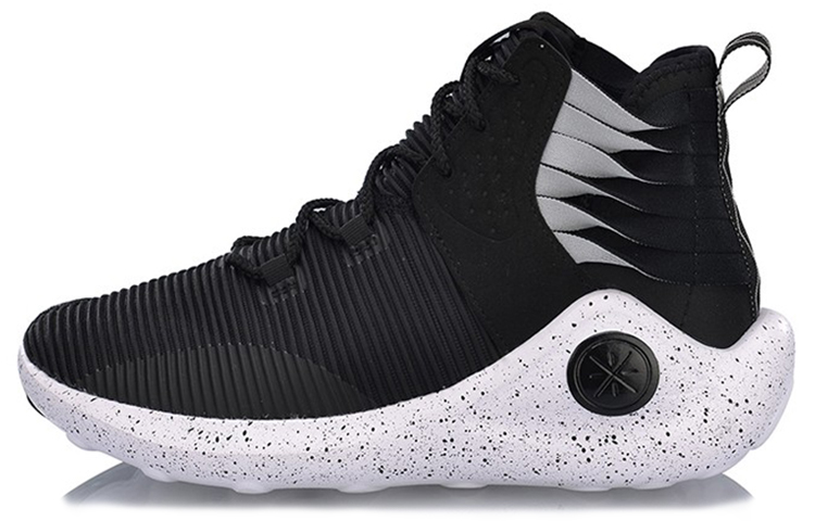 Li Ning Wade Collection Cushioning Abrasion Resistant Slip Resistant High top Basketball Shoes Women's Black White