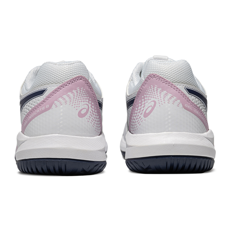 ASICS Gel Dedicate 8 Comfortable Slip Resistant Low top Tennis Shoes Women’s White Blue