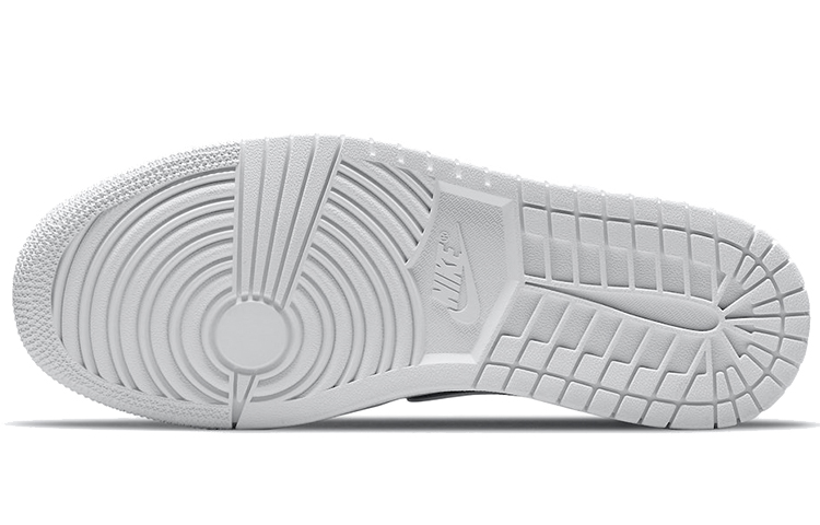 Женские кроссовки Jordan Air Jordan 1 Mid Logo (бело-оранжевые) — Белый / оранжевый — фото 6