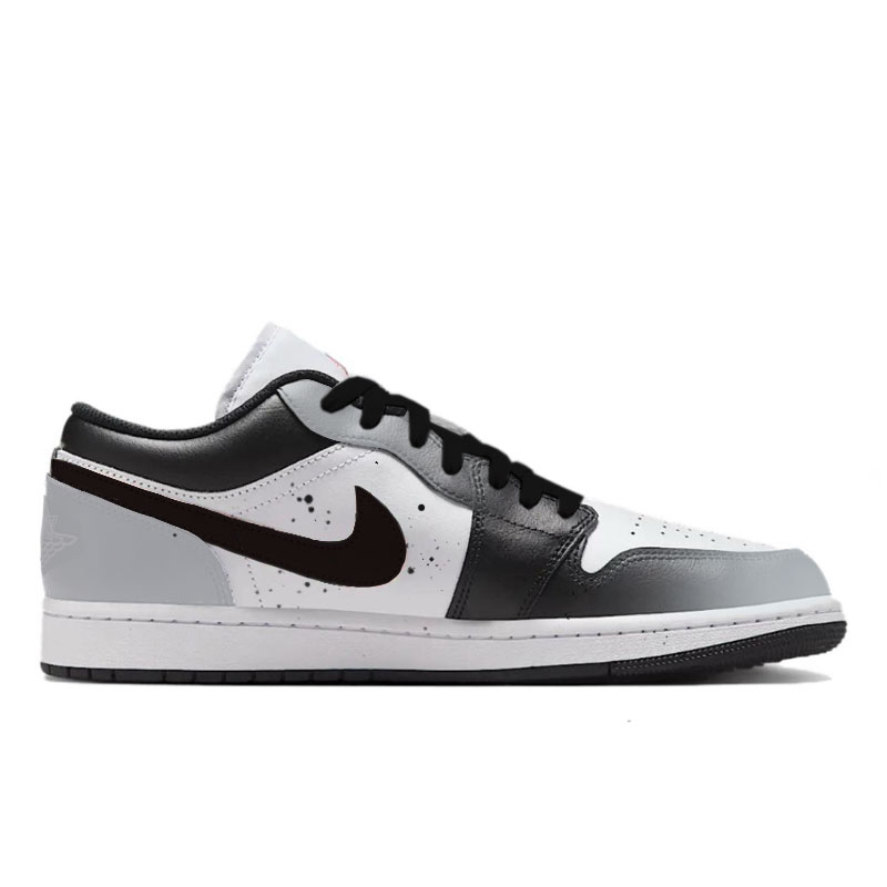 Jordan 1 Gray Ink Assassin Abrasion Resistant Low top Vintage Basketball Shoes Men’s Black Gray