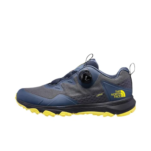 THE NORTH FACE Abrasion Resistant Waterproof And Breathable Grip Low top Hiking Shoes Men's Blue Gray