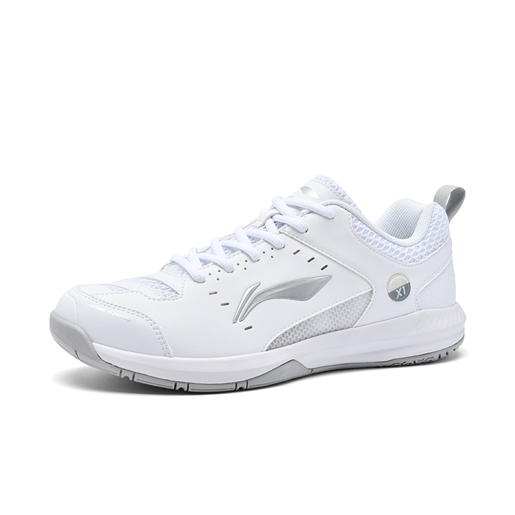 Li Ning Rocket Shoe 2.0 Slip Resistant, Breathable, Lightweight Low top Badminton Shoes Unisex White Silver