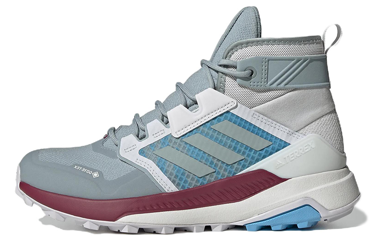 Adidas Terrex Trailmaker Mid Gore Te Slip Resistant Abrasion Resistant High top Mountaineering Shoes Women's Blue