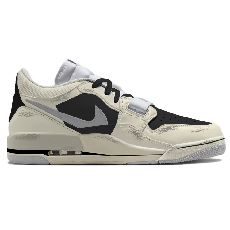 Jordan Legacy 312 Ruins Slip Resistant Abrasion Resistant Low top Vintage Basketball Shoes Men’s Beige Yellow Black