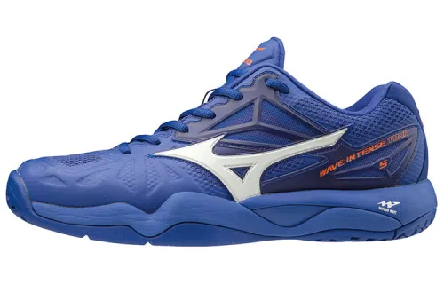 Mizuno Wave Intense Tour 5 AC Abrasion Resistant Breathable Low top Tennis Shoes Blue White