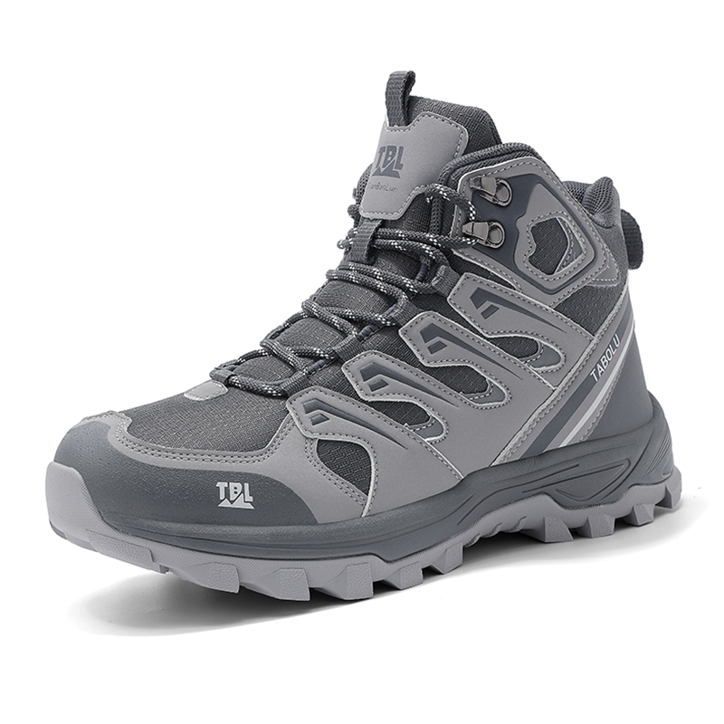 TABOLU Cushioning Slip Resistant Abrasion Resistant High top Hiking Shoes Men’s