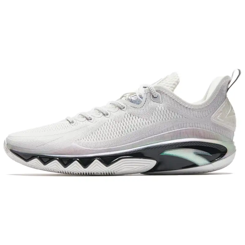 Anta Swagger 2 Cushioning Abrasion Resistant Rebound Low top Basketball Shoes Men's White Silver