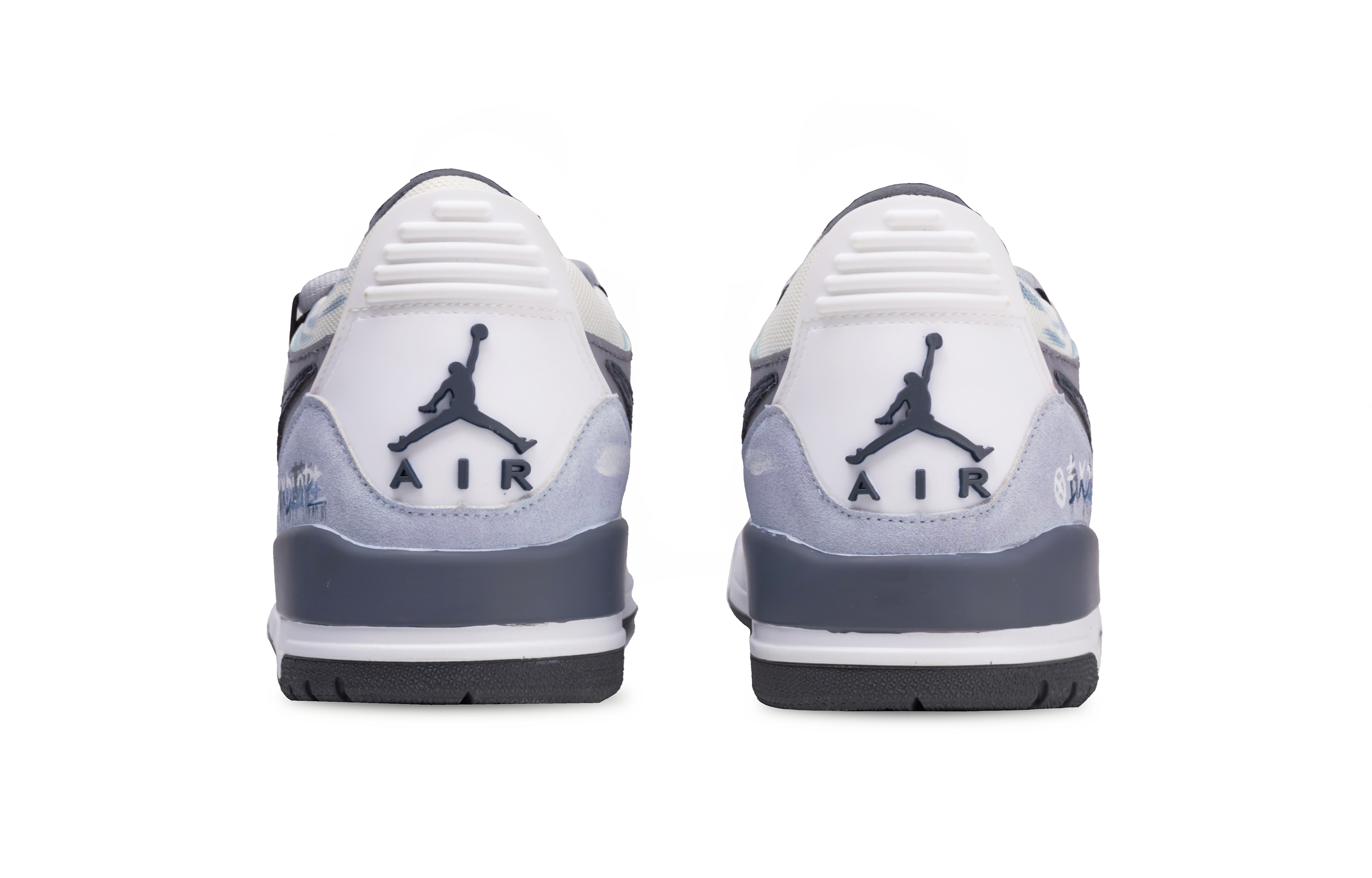 Jordan Legacy 312 Time Swirl Abrasion Resistant Abrasion Resistant Low top Vintage Basketball Shoes Men’s White Blue