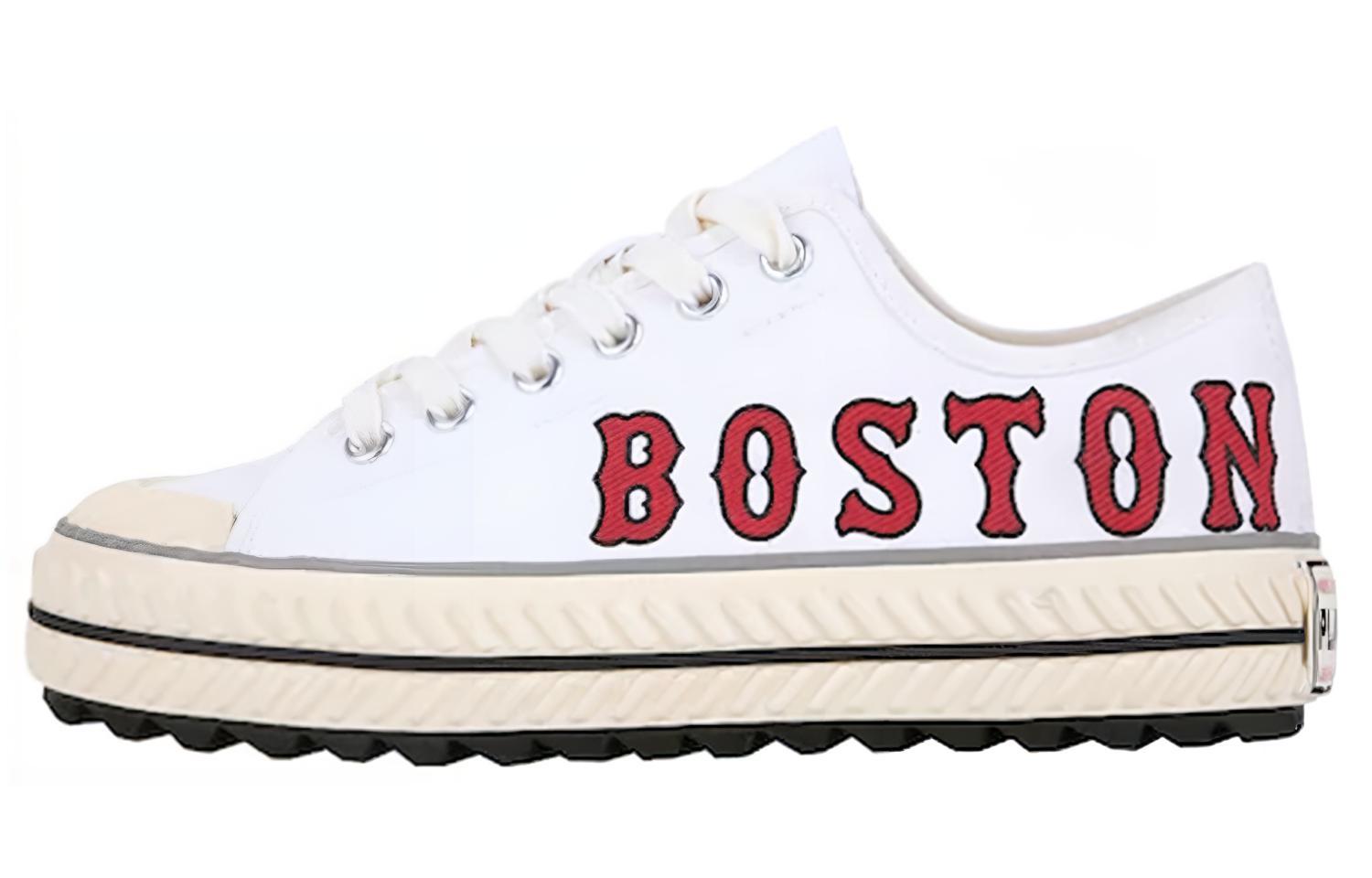 MLB Playball New Chunky La Dodgers Slip Resistant, Abrasion Resistant, Lightweight Low top Canvas Shoes Unisex White