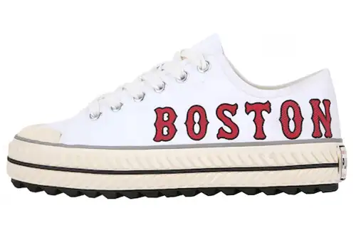 MLB Playball New Chunky La Dodgers Slip Resistant, Abrasion Resistant, Lightweight Low top Canvas Shoes Unisex White