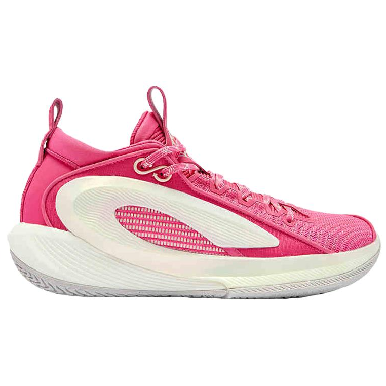 QIAODAN Prickle 8 Comfortable And Trendy Mid top Basketball Shoes Men’s Pink Beige