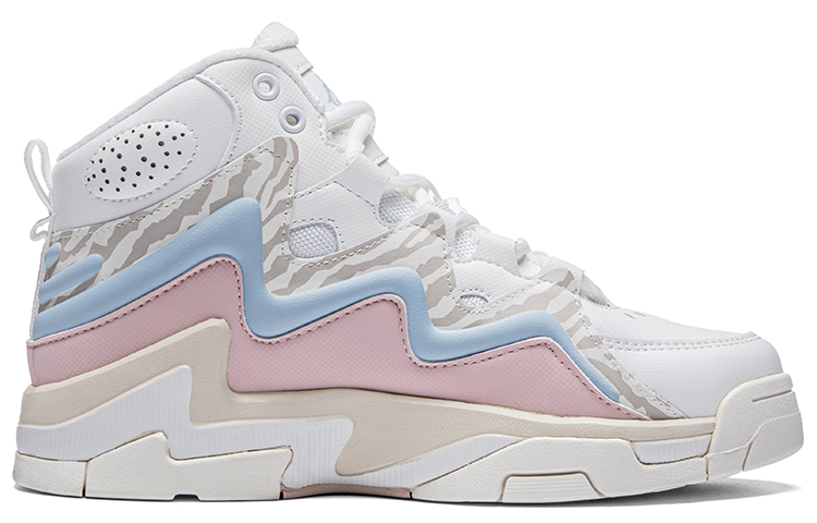 Kappa Slip Resistant Abrasion Resistant High top Vintage Basketball Shoes Women’s White Pink