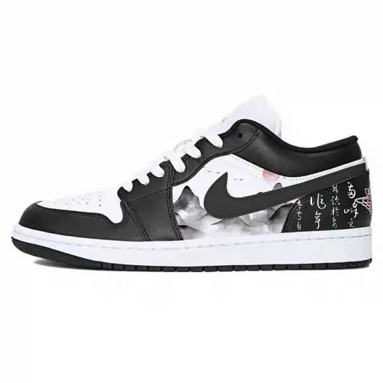 Jordan Air Jordan 1 Low top Vintage Basketball Shoes Unisex Black