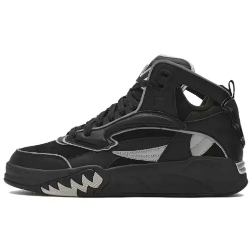 FILA FUSION DESPERADO LOW Cushioning, Wear Resistant Mid top Basketball Shoes Men's Black Silver
