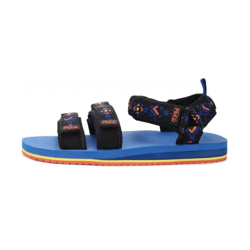 FILA Drifter Comfortable Round Toe Beach Sandals Men's Blue Black