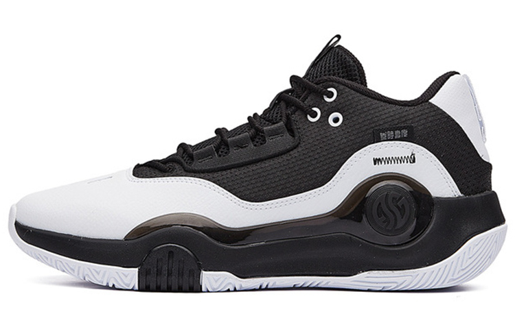 361° Ag Volley Cushioning Slip Resistant Abrasion Resistant Mid top Basketball Shoes Men’s White Black