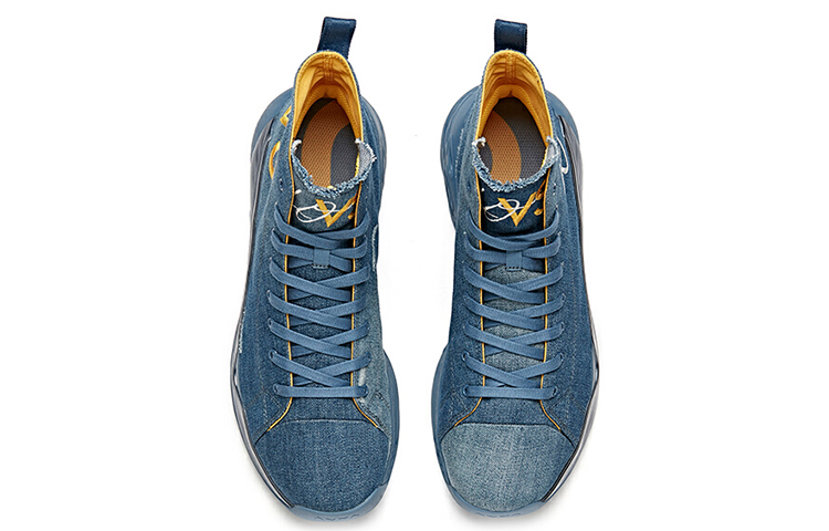 Anta KT4 Thompson Lovs Textile, Synthetic Leather Coverage High top Basketball Shoes Men’s Blue