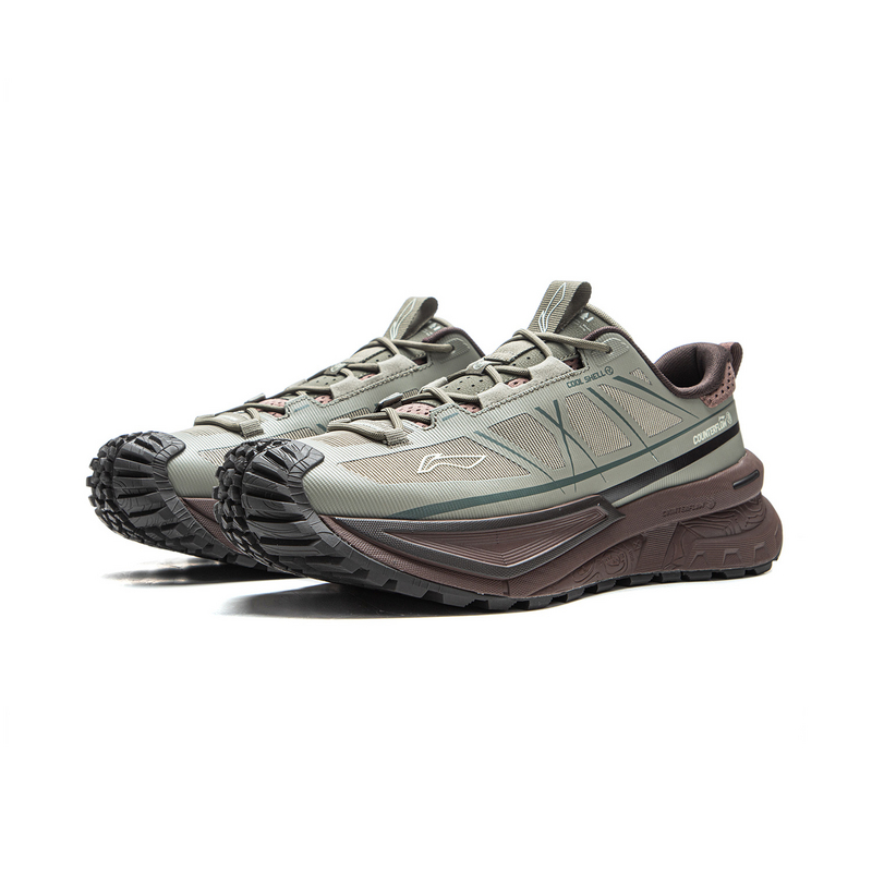 Li Ning Outdoor CF Tracing, Xingchuan SE Low top Hiking Shoes Unisex Withered Grass Gray