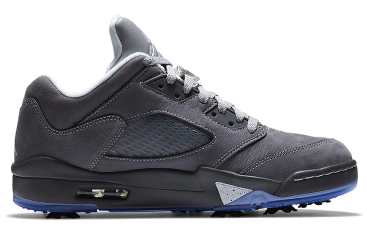 Мужские кроссовки Jordan Air Jordan 5 Low Golf "Wolf Grey" (темно-серые) — Тёмно-серый — фото 2