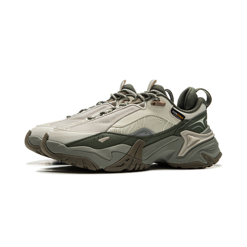 Li Ning CF Tracing, Qianhang Ce3 Cushioning Slip Resistant Abrasion Resistant Low top Hiking Shoes Women’s Beige Green