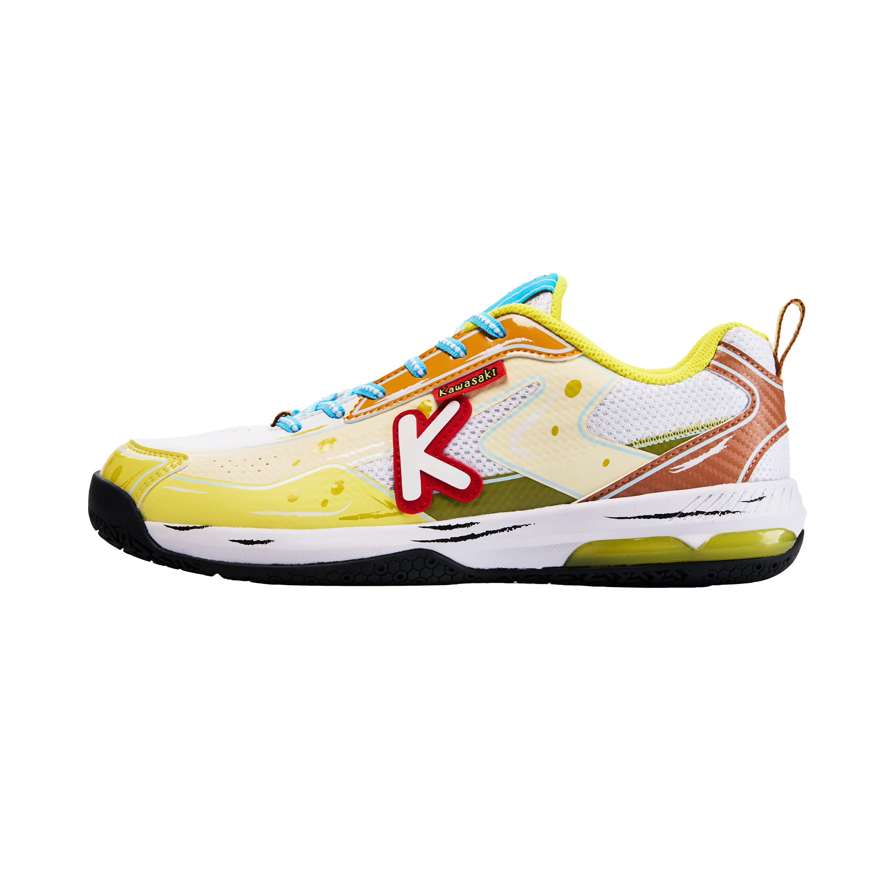 SPONGEBOB SQUAREPANTS X Kawasaki Badminton Shoes Unisex Low Top Yellow