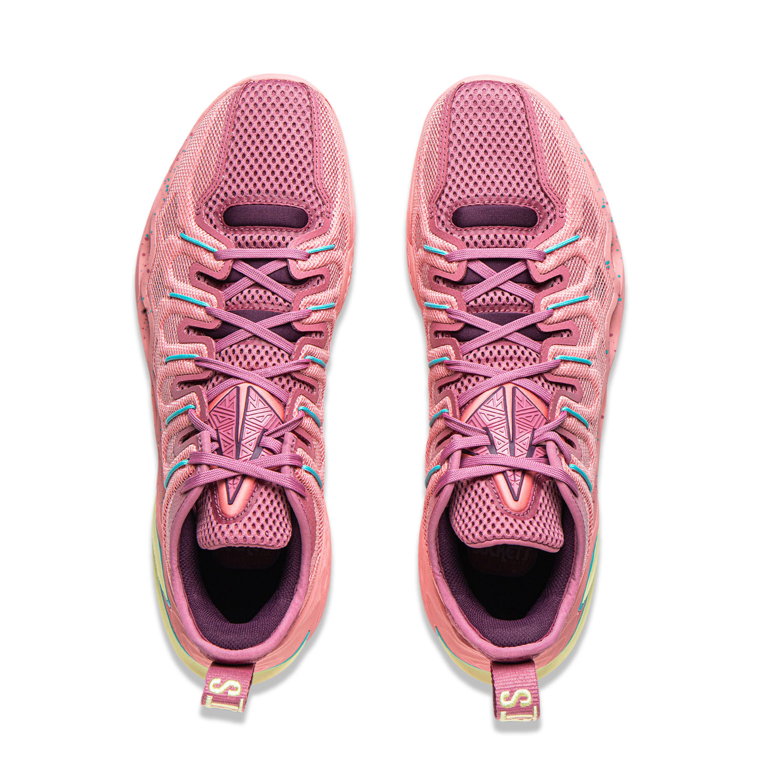 Li Ning Buckets Cushioning Slip Resistant Breathable Low top Basketball Shoes Men’s Pink