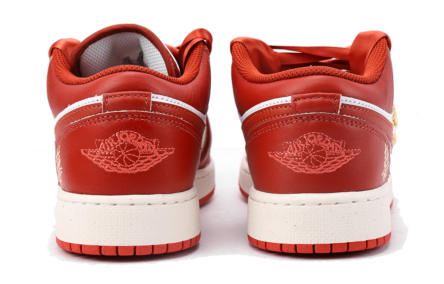 Jordan Air Jordan 1 Slip Resistant Abrasion Resistant Low top Vintage Basketball Shoes Men’s True Red