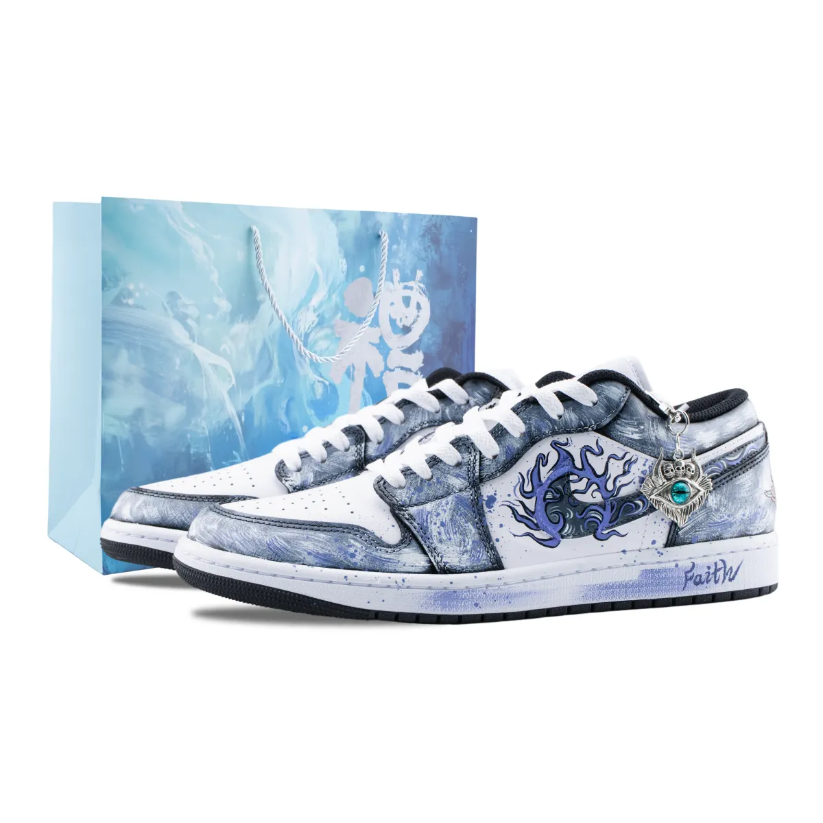 Jordan Air Jordan 1 Lucifer's Eye Abrasion Resistant Low top Vintage Basketball Shoes Unisex Black Purple